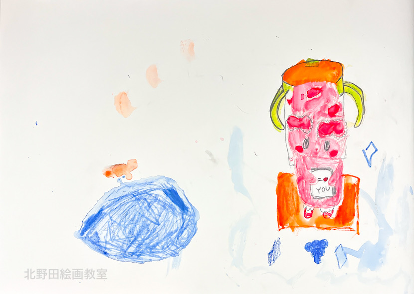 ほのかちゃん（小学2年生・水彩色鉛筆画）F4号