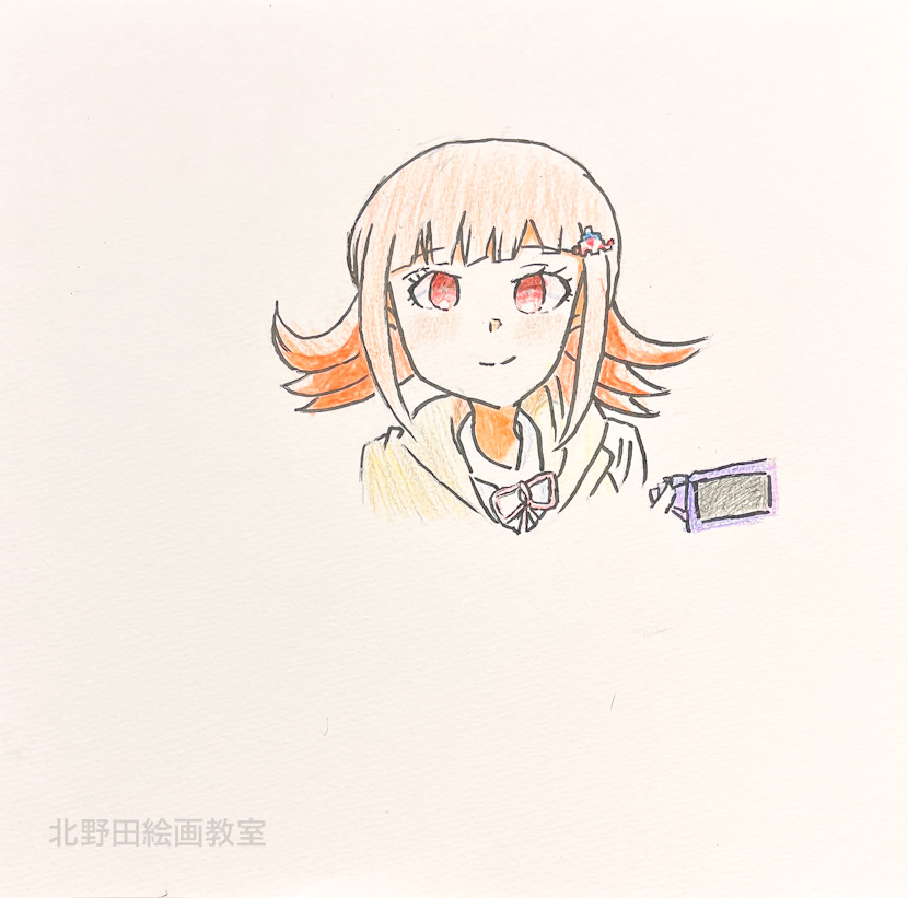 みおちゃん(小学5年生・色鉛筆画)20㎝×20㎝