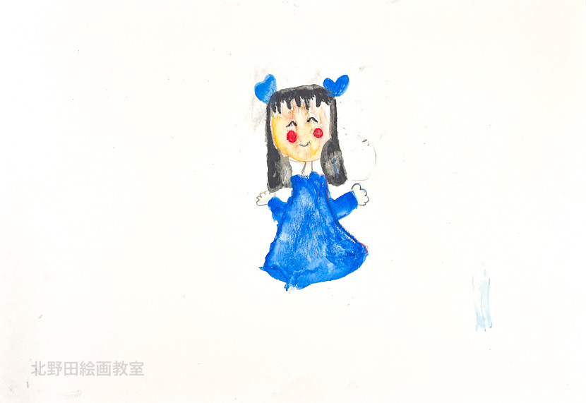 ほのかちゃん（小学2年生・水彩色鉛筆画）F4号